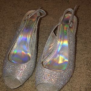 First Sight 8 1/2 sliver sparkle heel